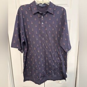 Polo by Ralph Lauren Men's Shirt with Anchor Design Size Large